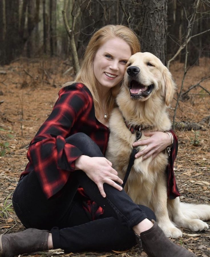 Jenna Miller and her dog, Gunner. 